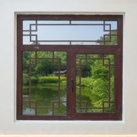 Portes et fenêtres coulissantes en aluminium Fenêtre et porte en aluminium Couleur bois Fenêtres à battant