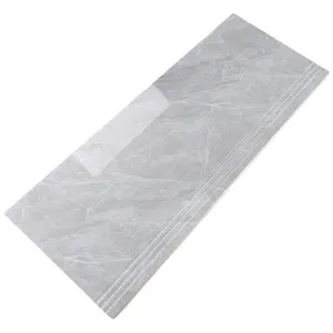 Moderne Fashional anti-glissant rainure en relief mat brillant surface escalier étape riser carreaux de sol en porcelaine pour hôtel villa maison