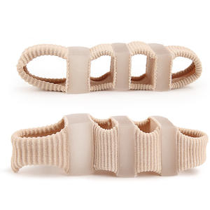 Séparateur d'orteils en fibre de silicone à cinq trous <span class=keywords><strong>Orthèse</strong></span> à double trou <span class=keywords><strong>pour</strong></span> chevauchement d'os de <span class=keywords><strong>gros</strong></span> <span class=keywords><strong>orteil</strong></span> Valgus Pouce Utilisation du pied en fibre à trois trous - Product Image 5