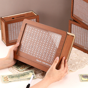 Hucha de madera personalizada con forma de dólar, fabricada en China, para decoración del hogar y almacenamiento de ahorros - Product Image 3