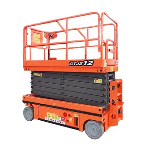 320kg 550kg Bateria Escada Elevador AC/DC Scissor Lift Manlift Elevado Plataforma De Trabalho Aéreo com 10% OFF