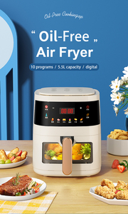 Freidora de Aire Digital Moderna con Pantalla a Color, Control de Temperatura, Capacidad de 5L, Uso Doméstico, Forma Redonda - Product Image 3
