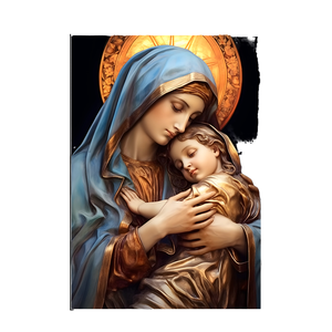 <span class=keywords><strong>Vierge</strong></span> Marie tenant l'enfant Jésus-Christ, aquarelle, art mural moderne, impressions acryliques, 50x60cm, encadré, décoration intérieure - Product Image 1