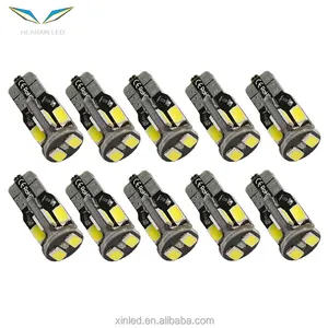 Lâmpadas led canbus para carro, t10, 5630 10smd, w5w, 194, sem erro, lâmpada da porta, 12v, lâmpada automática da placa da licença