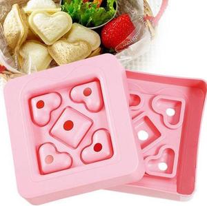 Mini <strong>Heart</strong> <strong>Shape</strong> Plastic Sandwich Mold Bread Toast Mould <strong>Cutter</strong> DIY Baking Tools - Product Image 2
