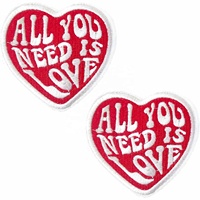 Casquette de baseball sportive tendance avec patchs brodés « All You Need Is Love » à faire soi-même, chapeau en tricot à étoiles, badges tendance
