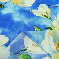 Tissu tissé 100 % rayonne à imprimé numérique, motif floral uni en rayonne pour la confection de robes et de chemisiers pour femmes