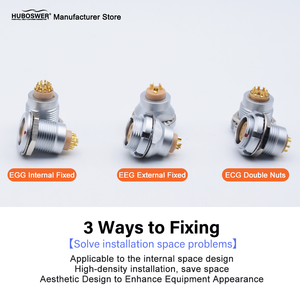 שקע קבוע תואם <span class=keywords><strong>Lemo</strong></span> EGG/ECG/EEG לתעופה, סדרת 00B, מחבר עגול נחושת בעל נעילה עצמית בדחיפה-משיכה, <span class=keywords><strong>2</strong></span>-5 פינים, IP50 - Product Image 3