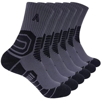 Chaussettes de compression athlétiques décontractées pour hommes - Absorbantes pour la course à pied, l'entraînement, le cyclisme et les activités de plein air
