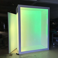 Boîte photomaton portable de qualité supérieure à vendre avec appareil photo, pliable, en plastique métallisé, pour les fêtes