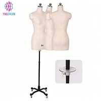 Mannequin de couture féminin demi-corps amovible, réglable et durable, personnalisé à prix compétitif pour tailleur