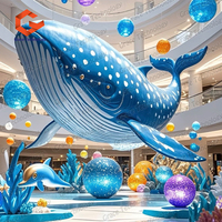 Modèles de dauphins gonflables LED personnalisés, décoration d'événements, dauphins gonflables suspendus pour les festivals d'art