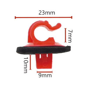 <b>Car</b> Hood Support <b>Clip</b> L12 23mm Red Plastic Nylon Fastener For Repair Replacement Auto Part - Product Image 1