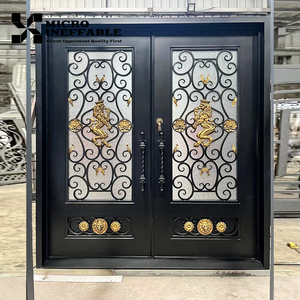 Portes <span class=keywords><strong>d</strong></span>'<span class=keywords><strong>entrée</strong></span> en fer forgé <span class=keywords><strong>sur</strong></span> <span class=keywords><strong>mesure</strong></span>, portes simples en fer, design <span class=keywords><strong>de</strong></span> <span class=keywords><strong>grille</strong></span> en fer forgé pour la sécurité - Product Image 3