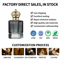Emballage de flacon de parfum vide carré noir de conception unique de qualité supérieure personnalisé 30ml 50ml 100ml Flacon de parfum en verre de luxe avec boîte
