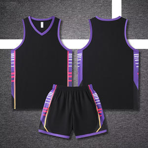 قميص كرة سلة مخصص للجنسين من WOJIEER، قطعتان من البوليستر سريع الجفاف بتصميم قابل للعكس وياقة على شكل V للتدريب والممارسة للبالغين - Product Image 3