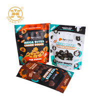 Sachets d'emballage en mylar en feuille d'aluminium en plastique pour biscuits chips et fruits séchés avec fermeture éclair logo de qualité alimentaire