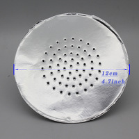 Feuille d'aluminium perforée de 30 microns avec trous pour chichas arabes, modèle rond, 50 pièces par paquet