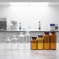 Ampoule en verre borosilicate ambré transparent, capacité 2ml-30ml, vente en gros, OEM, haute qualité, pour cosmétiques, gouttes pour les yeux, stockage de réactifs