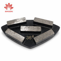 Bloc de meulage triangulaire diamanté à liaison métallique pour frittage à chaud, multi-grains GB01, pour la restauration de pierre, granit, marbre et sols, OEM