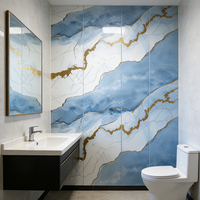 Lámina de PVC UV de Alta Calidad, Moderna, Impermeable y Ecológica, con Diseño de Mármol, para Paneles Decorativos de Paredes Interiores, Uso en Sala de Estar y Baño