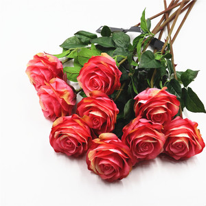 Rosa de seda para decoración del hogar, Rosa artificial realista para boda, centro de mesa de alta calidad - Product Image 6