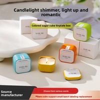 Boîte en fer blanc écologique transfrontalière pour bougie parfumée huile essentielle de soja maison proposition d'anniversaire sans fumée Souvenir créatif