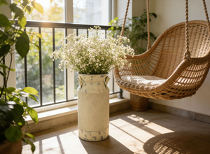 Vasos de Ferro Forjado Estilo Pastoral Europeu-Americano, Vasos de Flores com Acabamento Envelhecido, Decorações para Sala de Estar, Varanda e Jardim - Product Image 6