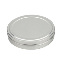 Conteneur en fer blanc rond personnalisé avec logo, couleur et taille au choix, pour menthe, cosmétiques, parfum solide, lotion, avec couvercle coulissant et matériaux recyclés