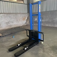 Chariot élévateur électrique monté sur camion, dispositif de chargement et de déchargement automatique, petit transpalette portatif pour la montée et la descente, capacité 1 t