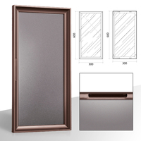 Porte de placard en verre trempé avec poignée intégrée et cadre étroit en aluminium, style italien minimaliste moderne et luxueux