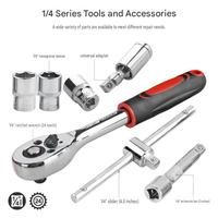 Ensemble de 68 embouts de tournevis à cliquet miniatures de 1/4 ", kit d'outils de mécanicien de poche avec étui pour la réparation quotidienne EDC