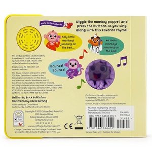 Libro de Sonidos con Marionetas de Dedos de <span class=keywords><strong>Cinco</strong></span> <span class=keywords><strong>Monitos</strong></span> para Bebés - Product Image 6