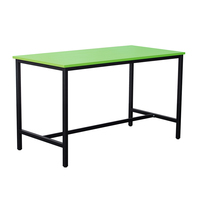 Table de collaboration de bureau réglable en hauteur avec pieds en métal en forme de A, table de bar moderne pour les espaces de réflexion et de réunion