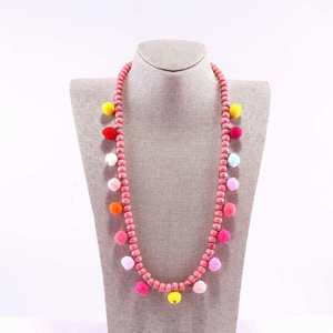Collar de cuentas de madera colorido de tendencia europea y americana, collar bohemio para niña, venta al por mayor - Product Image 1