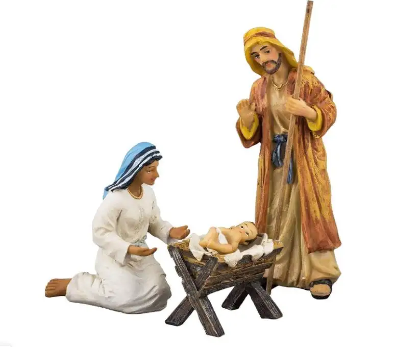 Set of 3 Deluxe Holy Family 12 inch Resin Stone Nativity Figurines Resin Figurine