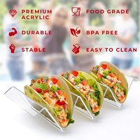 Acryl-Taco-Halter Ständer Servierplatten Mexikanisches Essgeschirr Pfannkuchenständer für Küchentisch Restaurant Party Dekoration