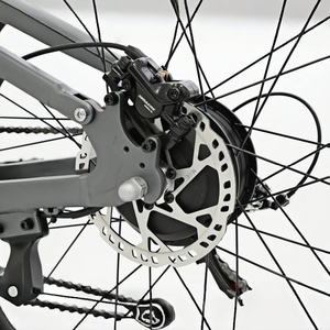Vélo de montagne électrique à <span class=keywords><strong>suspension</strong></span> intégrale de 27,5 pouces <span class=keywords><strong>avec</strong></span> moteur sans balais 350W à 7 vitesses, frein à disque hydraulique à moyeu arrière 48V - Product Image 2