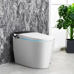 Mới sang trọng thời trang hiện đại Thiết bị vệ sinh tự động gốm thông minh Nhà vệ sinh thông minh với chức năng UV và ẩn Tank