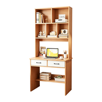 Bureau de télétravail avec étagère intégrée – Table d'étude moderne et poste de travail design
