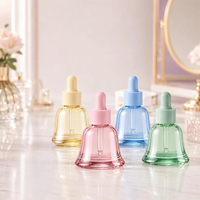 Botol Kaca Mini 30ml Harga Grosir, Dapat Disesuaikan, untuk Kemasan Serum Minyak Atsiri, Botol Kosmetik Perjalanan dengan Pipet