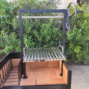 เปิดด้านหน้าอิฐเรียงรายอาร์เจนตินาซานต้ามารีาสแตนเลสรถพ่วงย่างบาร์บีคิว - Product Image 4