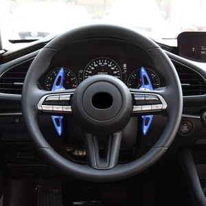 Palancas de cambio azules para Mazda3 Axela CX30 CX-30 2019 en adelante, CX-50, CX-<span class=keywords><strong>60</strong></span>, CX-90 2023, extensión de palancas de <span class=keywords><strong>volante</strong></span>, adhesivo decorativo - Product Image 6