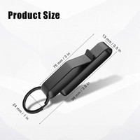 Porte-clés tactique pour ceinture, en acier inoxydable, avec boucle de ceinture, porte-clés en métal, clip à clés