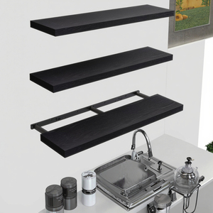 22.5 pollici <span class=keywords><strong>mensole</strong></span> in legno rustico minimalista a parete per camera da letto bagno <span class=keywords><strong>soggiorno</strong></span> cucina armadio intagliato strumenti tecnica - Product Image 3