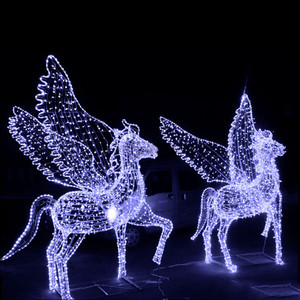ไฟ LED รูปม้า 3 มิติ ขนาดใหญ่ สำหรับตกแต่งคริสต์มาสเชิงพาณิชย์ - Product Image 1