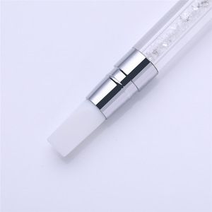 Pinceau de gravure et de polissage à double extrémité pour nail art, avec embout en silicone plat, outil pour le gel de gaufrage et le vernis, pour la création de motifs 3D - Product Image 3