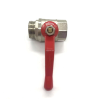 Válvula de Bola de Latón PN20 Manual Resistente a Altas Temperaturas con Mango Largo de Aluminio y Extremos Roscados Hembra/Macho, Personalizable OEM