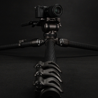 Manizek TE485 Kit trépied vidéo professionnel robuste en fibre de carbone, étanche, antichoc, capacité de charge 10 kg, tête fluide 4,5 kg