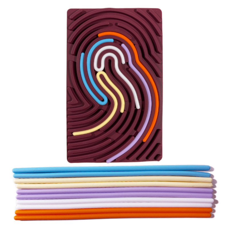 Foglio di silicone rettangolare bifacciale bordeaux